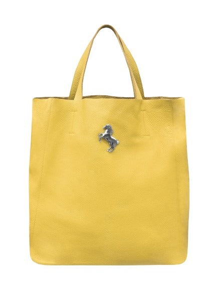 Big Leather Bag Yellow - Soft Leather Tote Bag | Tentroya
